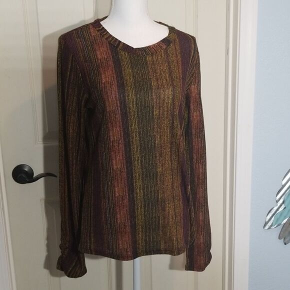 Passport, MutliColored L/S Blouse, NWT, Size M - Picture 3 of 8